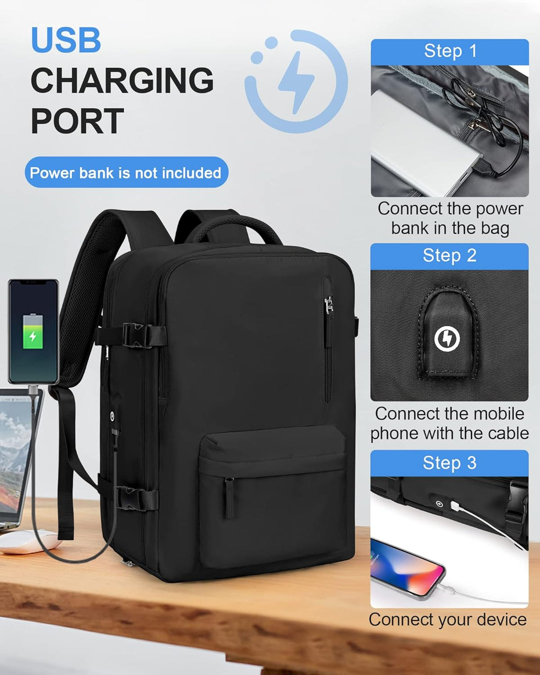 Travel-friendly laptop bag with multiple pockets and an adjustable cross-body strap