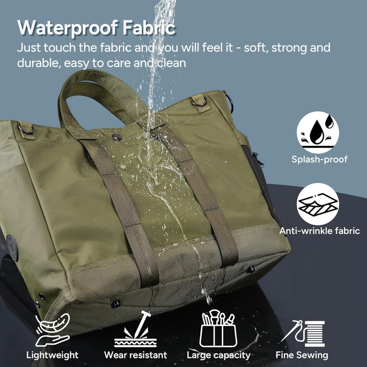 Commuter-friendly unisex MetroCarry laptop tote bag. Securely transports 15.6" laptop & documents.