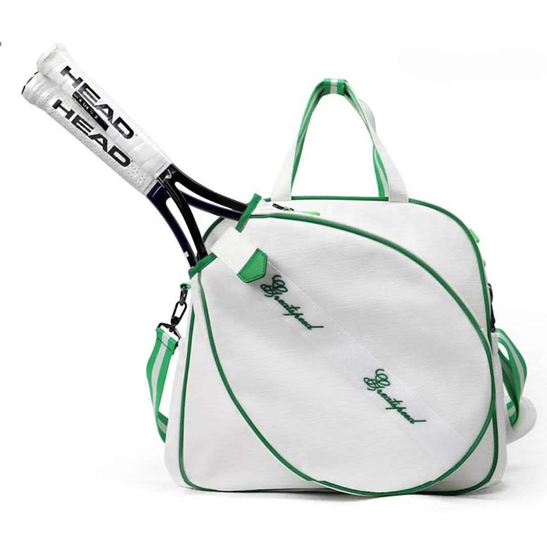 Unisex multi-compartment tennis & padel racket bag. Spacious athletic gear travel bag for court essentials.
