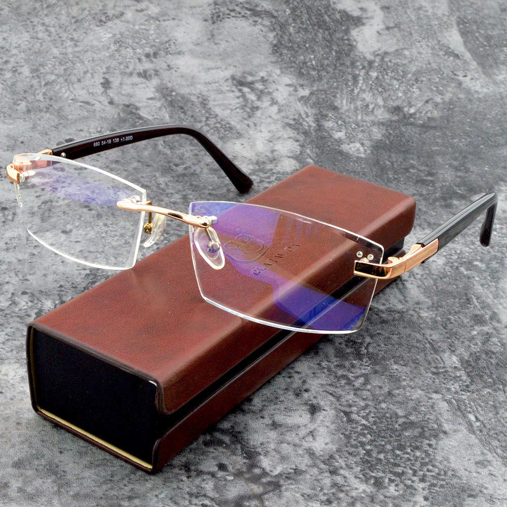Unisex multifocal anti-blue light reading glasses for clear vision & eye protection against digital strain.