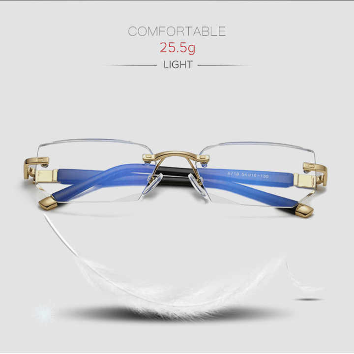 Stylish gold unisex multifocal anti-blue light reading glasses, progressive lenses for clear vision.
