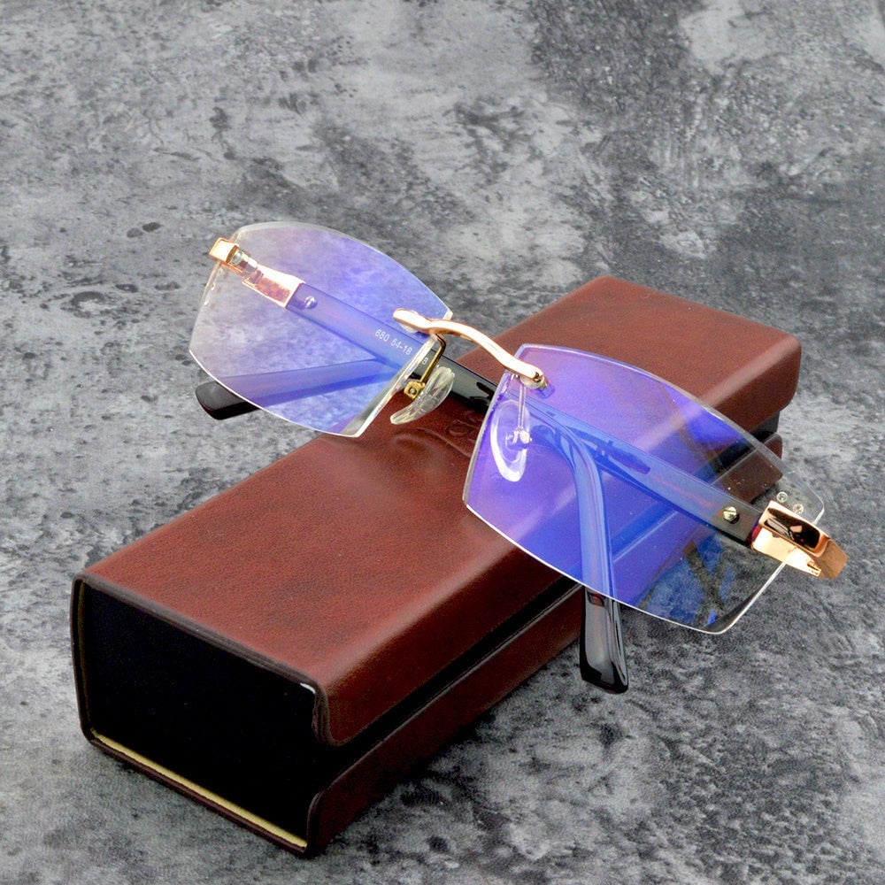 Unisex progressive multifocal reading glasses, anti-blue light lenses, lightweight & durable vision aid.