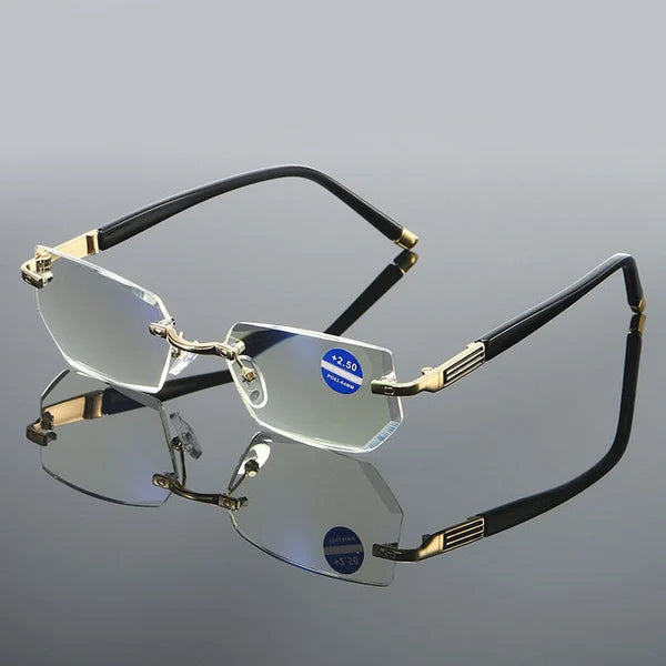 Unisex multifocal reading glasses, anti-blue light & anti-glare, ideal for computer use & presbyopia.
