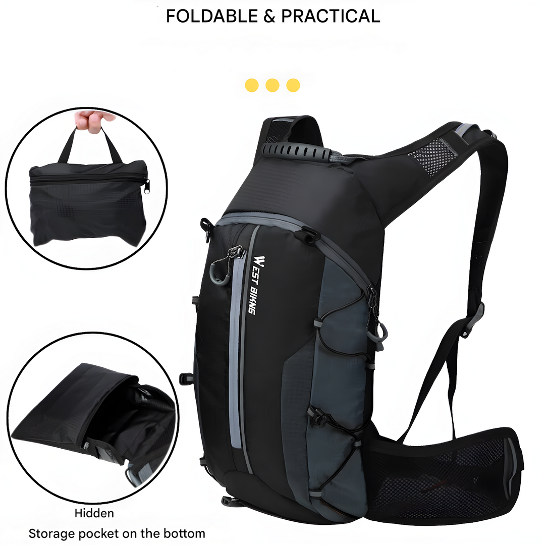 Sleek outdoor hydration backpack, perfect for cycling, hiking, and all-day adventures.