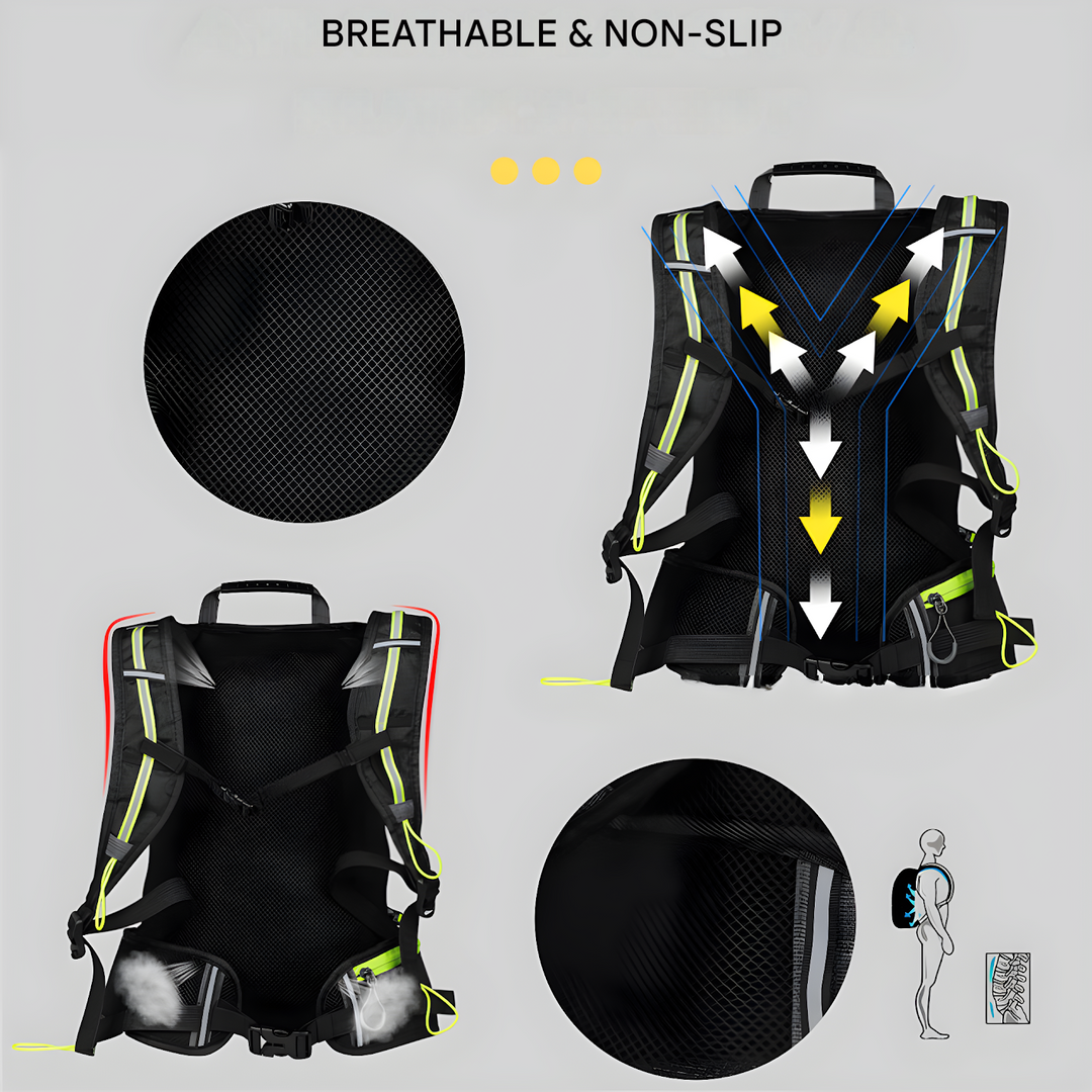 High-capacity hydration backpack, essential gear for long-distance outdoor expeditions.