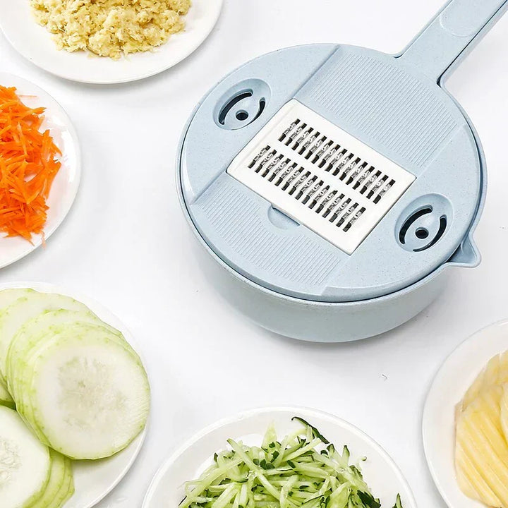 Unisex multifunctional vegetable slicer & chopper for quick meal prep. Dices, grates, shreds various veggies.