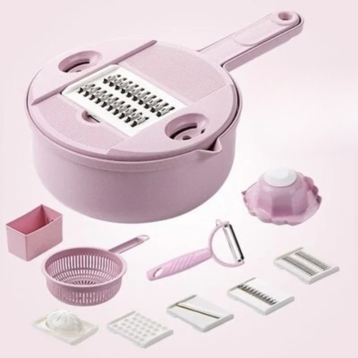 Compact multifunctional vegetable slicer & food chopper, essential kitchen gadget for easy and healthy meal prep.