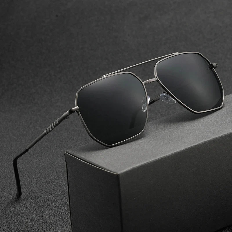 Lightweight aviator sunglasses, Mystic Edge design, unisex eyewear offering essential UV protection.