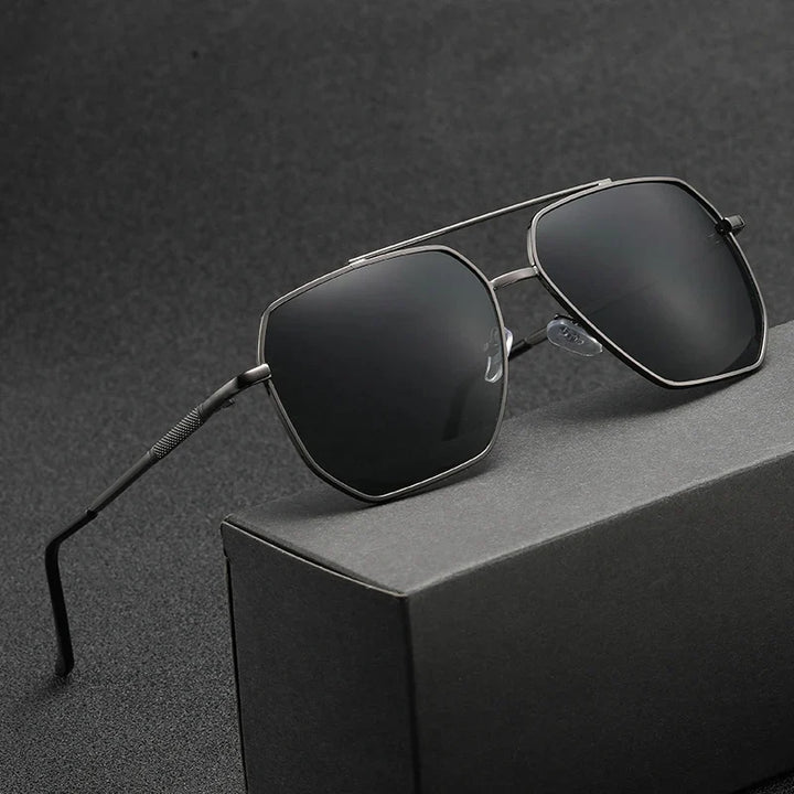 Lightweight aviator sunglasses, Mystic Edge design, unisex eyewear offering essential UV protection.