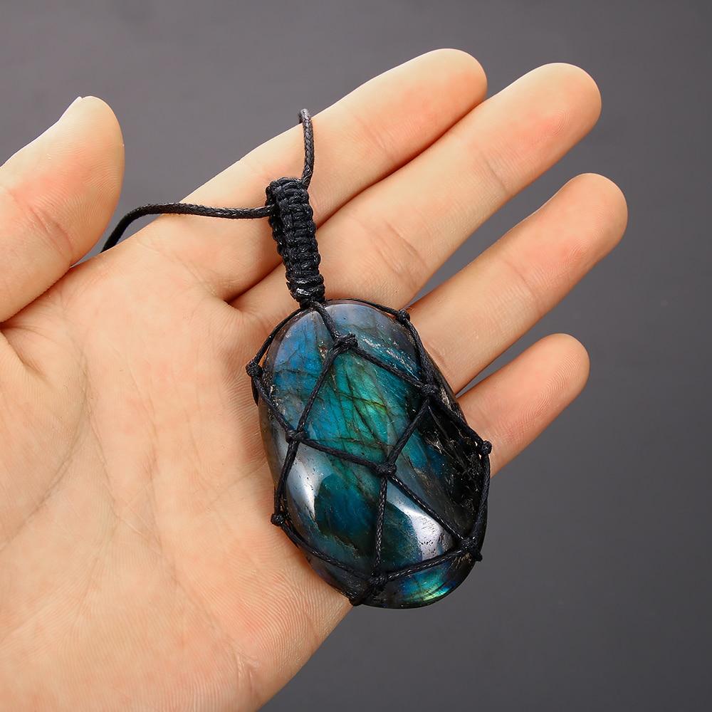 Captivating iridescent Labradorite Dragonheart necklace, unique unisex spiritual pendant for protection & energy.