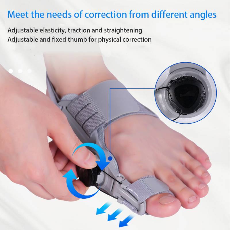 Flexible silicone toe spacer & bunion corrector, ideal for bunion pain relief & proper toe alignment.