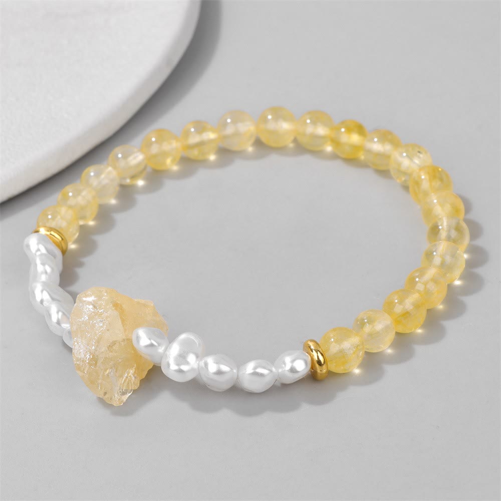 Unisex natural crystal bracelet, elegant, versatile, Eline for mindful fashion.