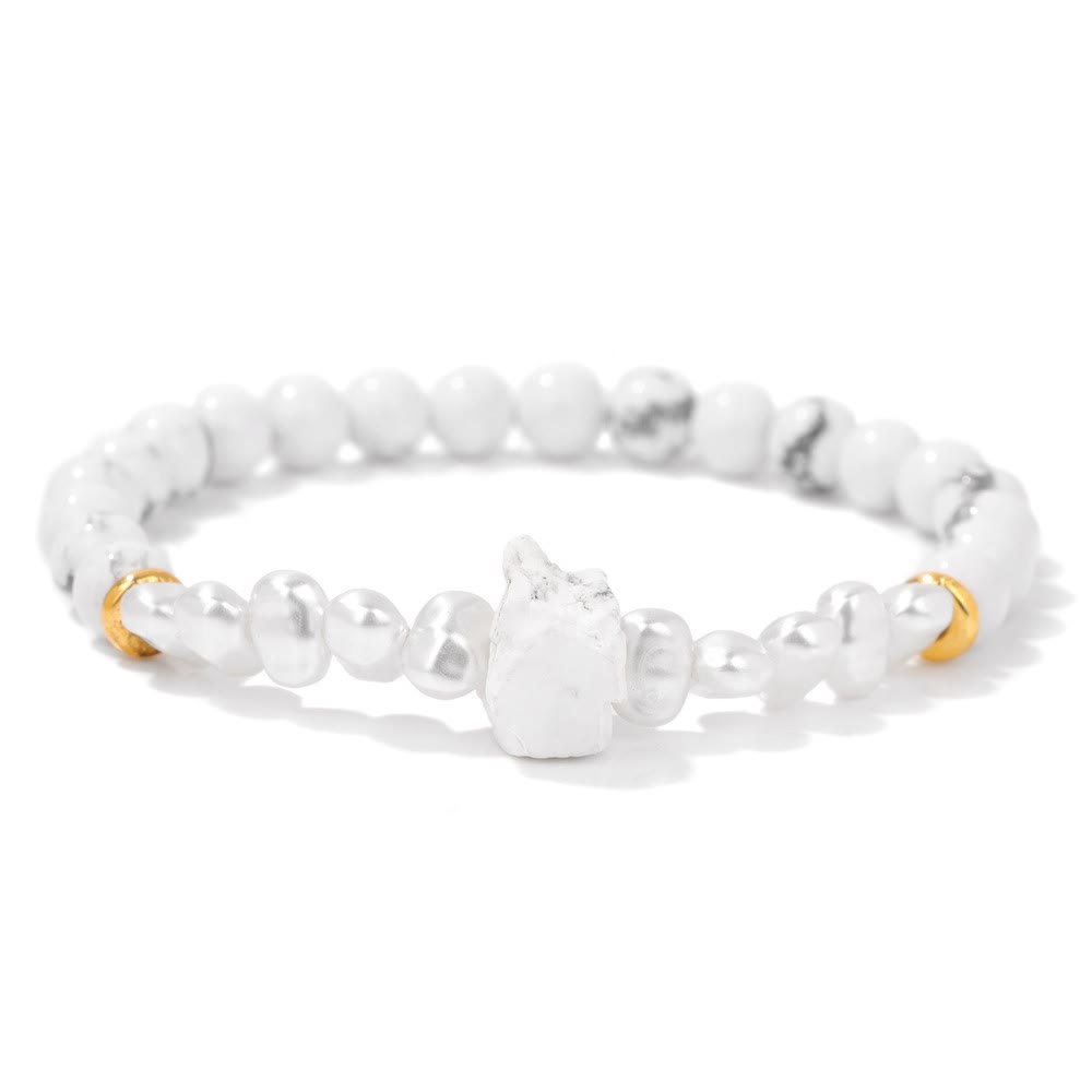 Healing crystal natural stone bracelet, dainty unisex design for positive energy.