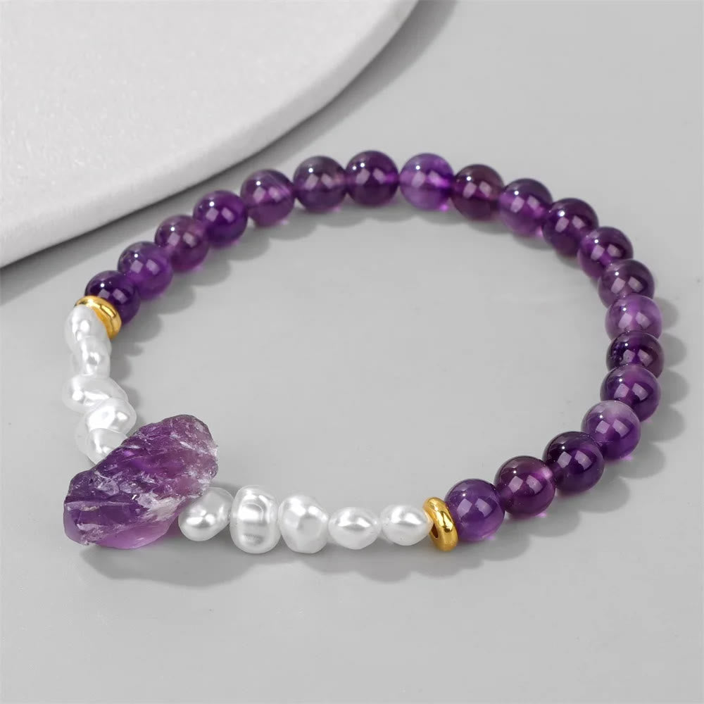 Healing crystal gemstone bracelet, elastic fit, perfect for men & women.