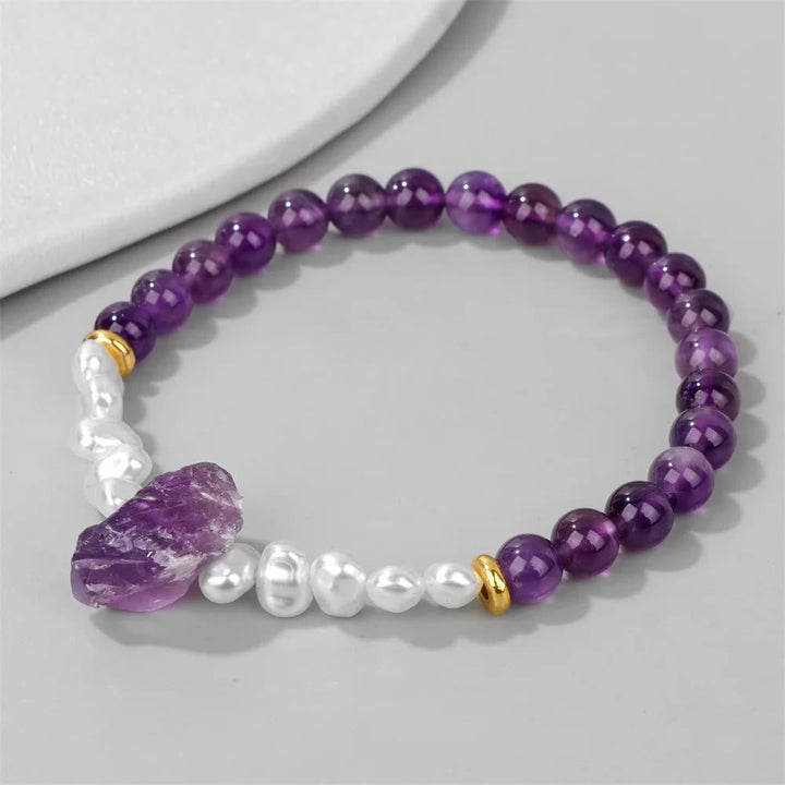 Healing crystal gemstone bracelet, elastic fit, perfect for men & women.