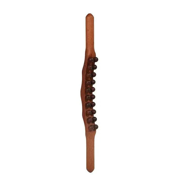 Durable wooden Gua Sha massage stick for myofascial release, lymphatic drainage & relaxation.