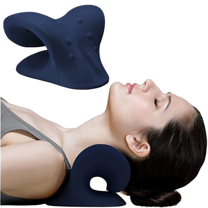 Ergonomic neck support pillow designed for spine alignment, pain relief & posture correction.