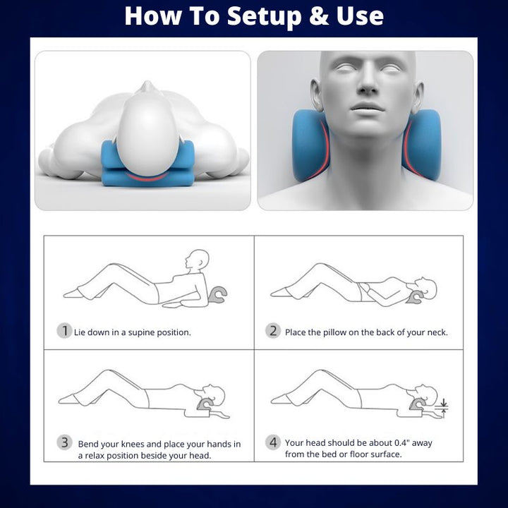 Foam neck stretcher for chiropractic spine alignment, reducing neck tension effectively.
