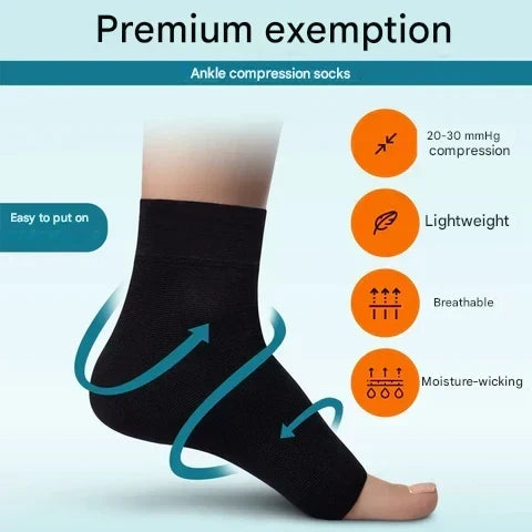 Health footwear: Unisex neuropathy relief compression ankle socks. Therapeutic design for foot support.