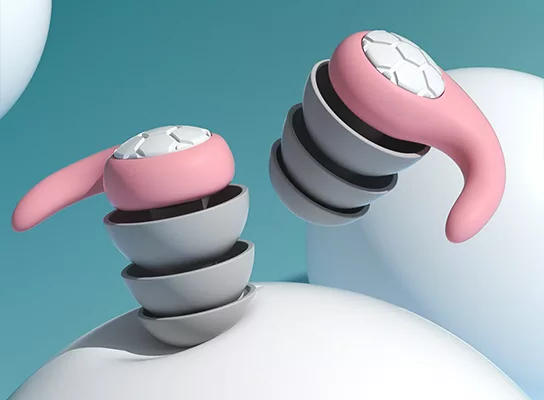 Effective noise cancelling silicone earplugs for focused study, work, and a quiet, productive environment.