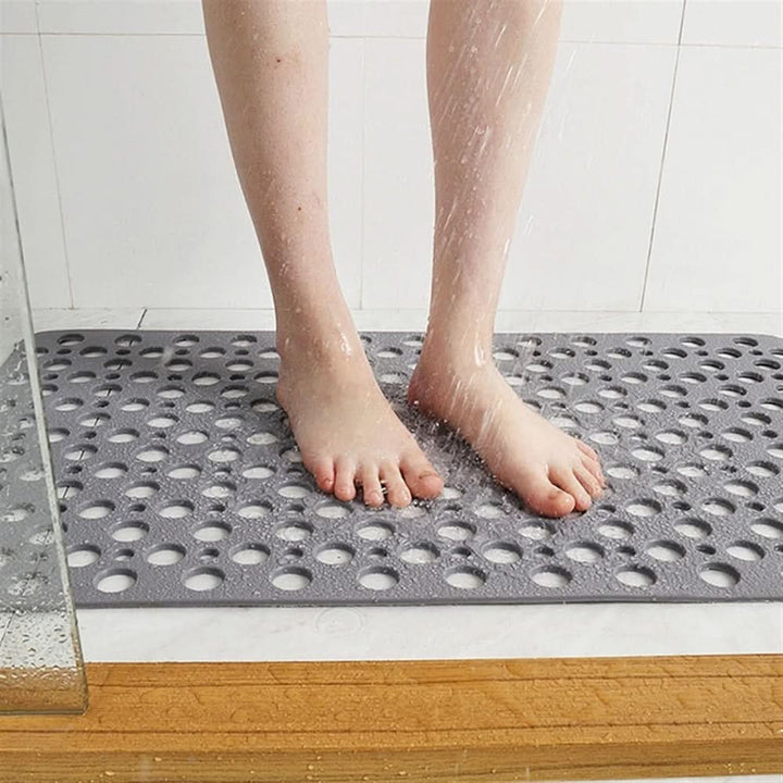Easy-clean hygienic bath mat, anti-slip surface for wet floors & secure showers.