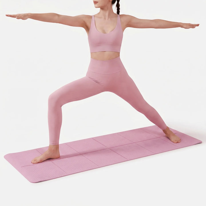 Portable EVA foam yoga mat for men & women, ideal for pilates, fitness & stretching with non-slip grip.