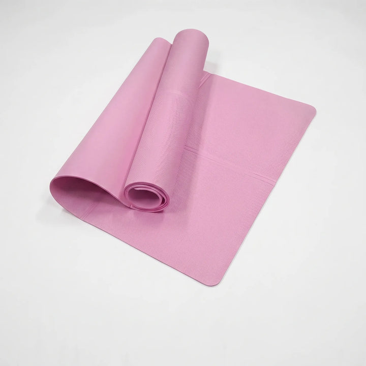 Versatile non-slip exercise mat for yoga, fitness, pilates. Durable EVA foam workout mat, portable gym accessory.