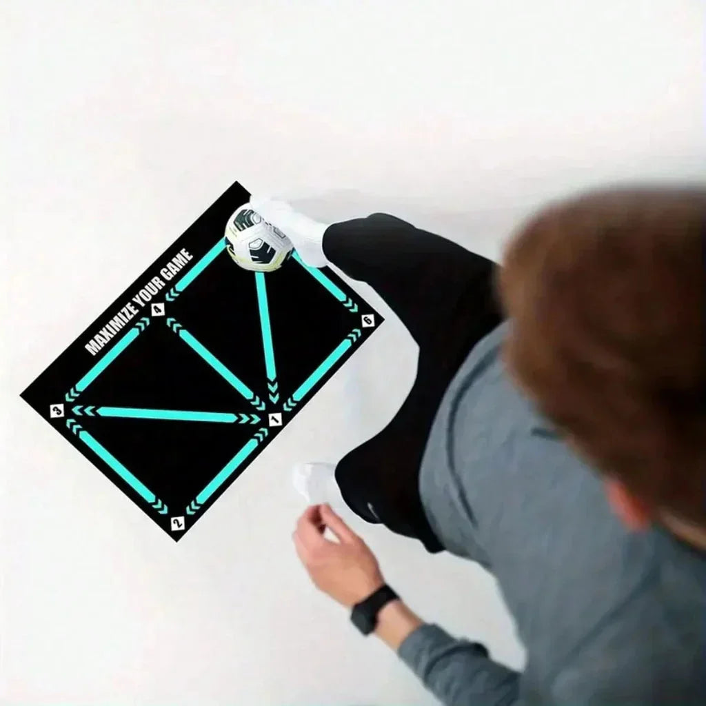 Enhance soccer performance with this non-slip training mat, perfect for ball control drills.