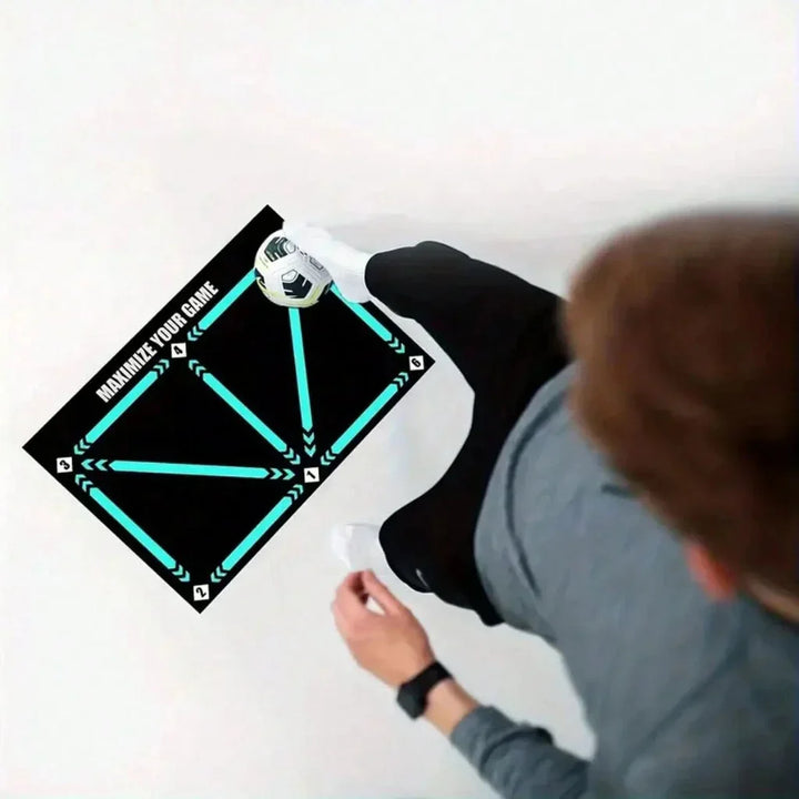 Enhance soccer performance with this non-slip training mat, perfect for ball control drills.