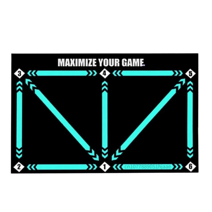 Soccer training mat: non-slip surface for improved ball control, agility, and coordination.