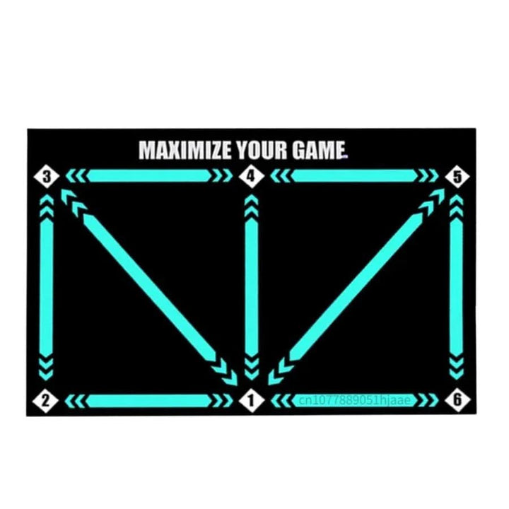 Soccer training mat: non-slip surface for improved ball control, agility, and coordination.