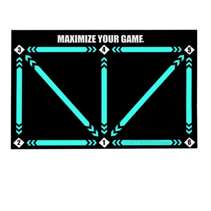 Practice soccer technique with this non-slip training mat, ideal for indoor skill development.