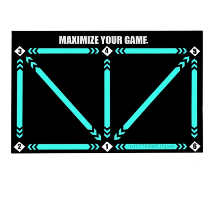 Practice soccer technique with this non-slip training mat, ideal for indoor skill development.