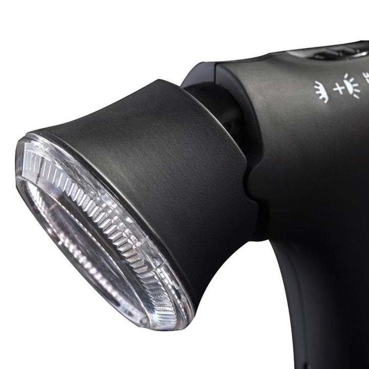 Ergonomic unisex walking poles, adjustable for all heights, featuring bright LED lights for safe night or early morning use.