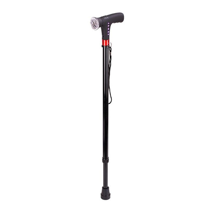 Versatile fitness walking poles with built-in LED safety light, perfect for Nordic walking, exercise, and senior support.