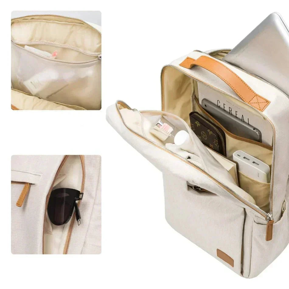 Stylish & comfortable Nova daily commute backpack, ergonomic design with laptop pocket and USB charging capability.