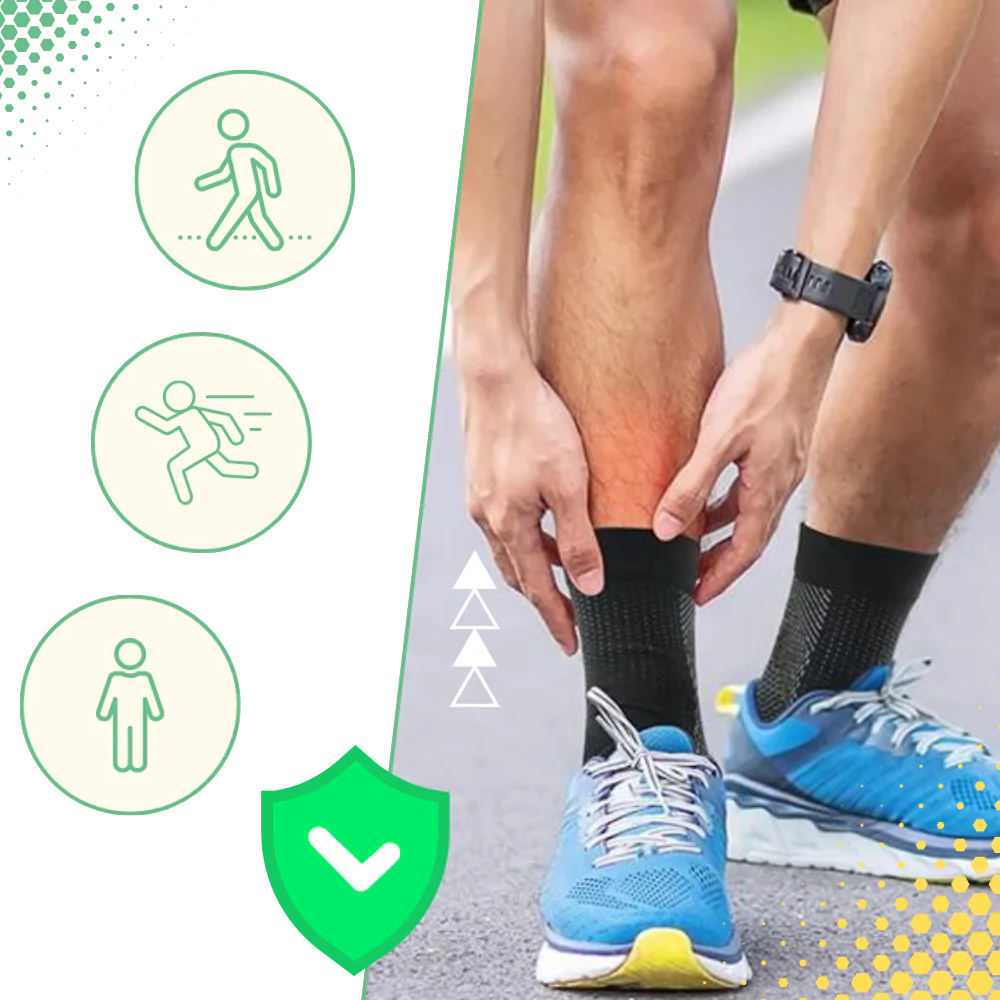 Activewear open-toe compression socks offering foot and leg support for everyday wear, standing, and walking.