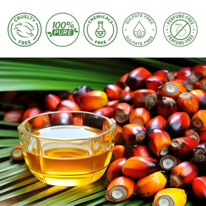 Hand applying Unisex Organic Batana Oil, a natural hair growth & repair treatment for healthy, strong hair.