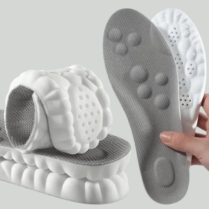Unisex orthopedic 4D insoles for arch support, cushioning, and foot pain relief.