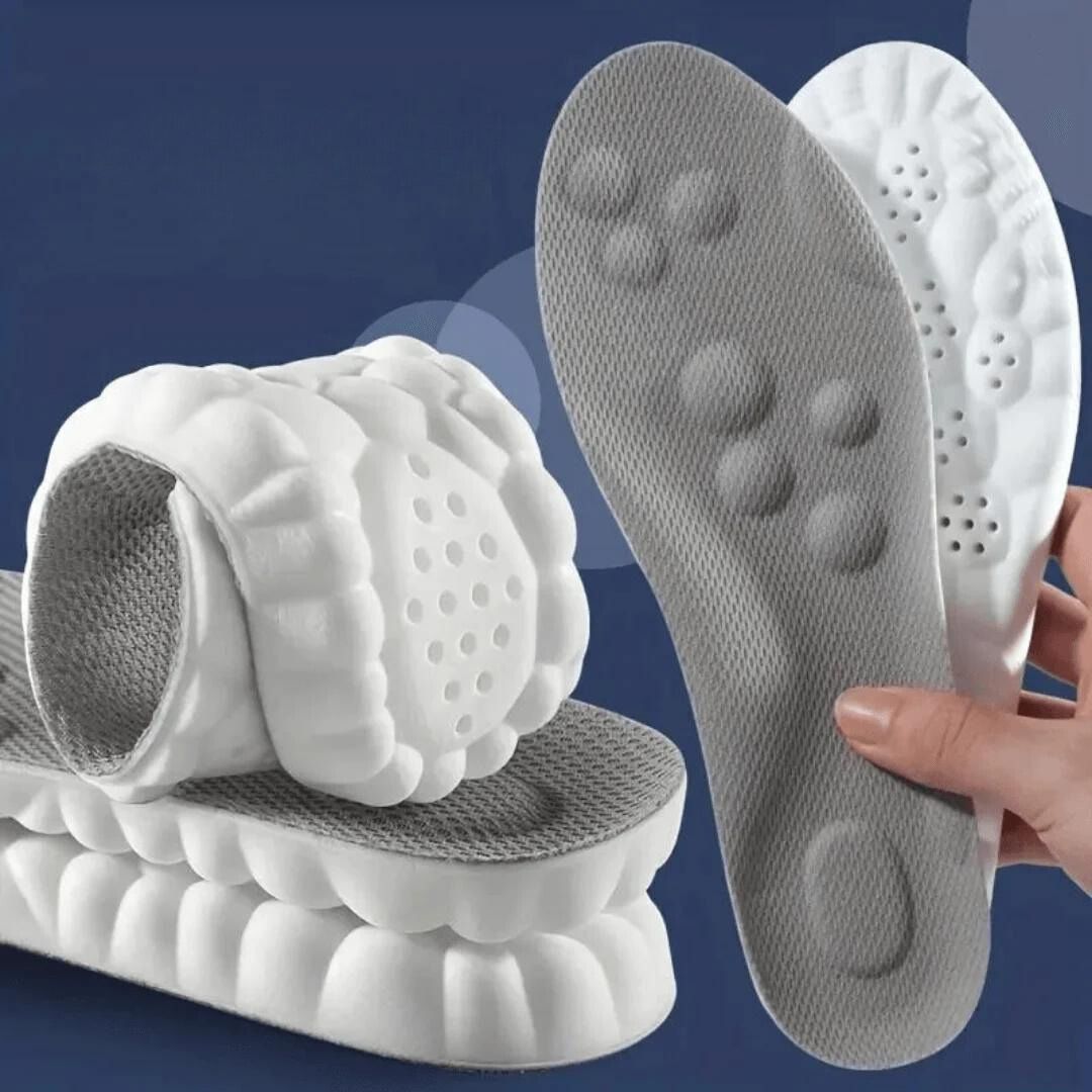 4D orthopedic insoles offering plantar fasciitis relief & arch support for all-day comfort.