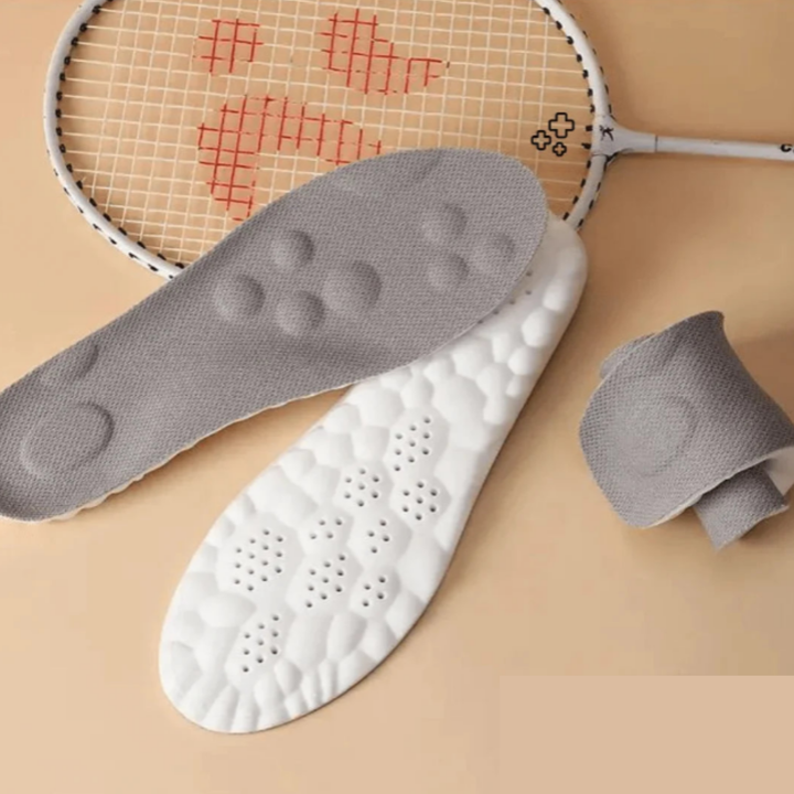FlexiFit 4D orthopedic shoe inserts with advanced cushioning for posture & foot health.