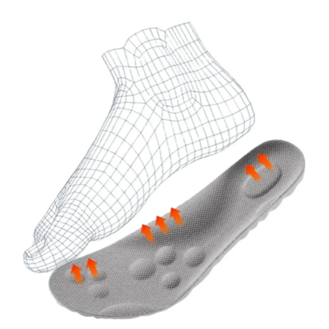 Unisex comfort insoles providing foot pain relief and arch support for active lifestyles.