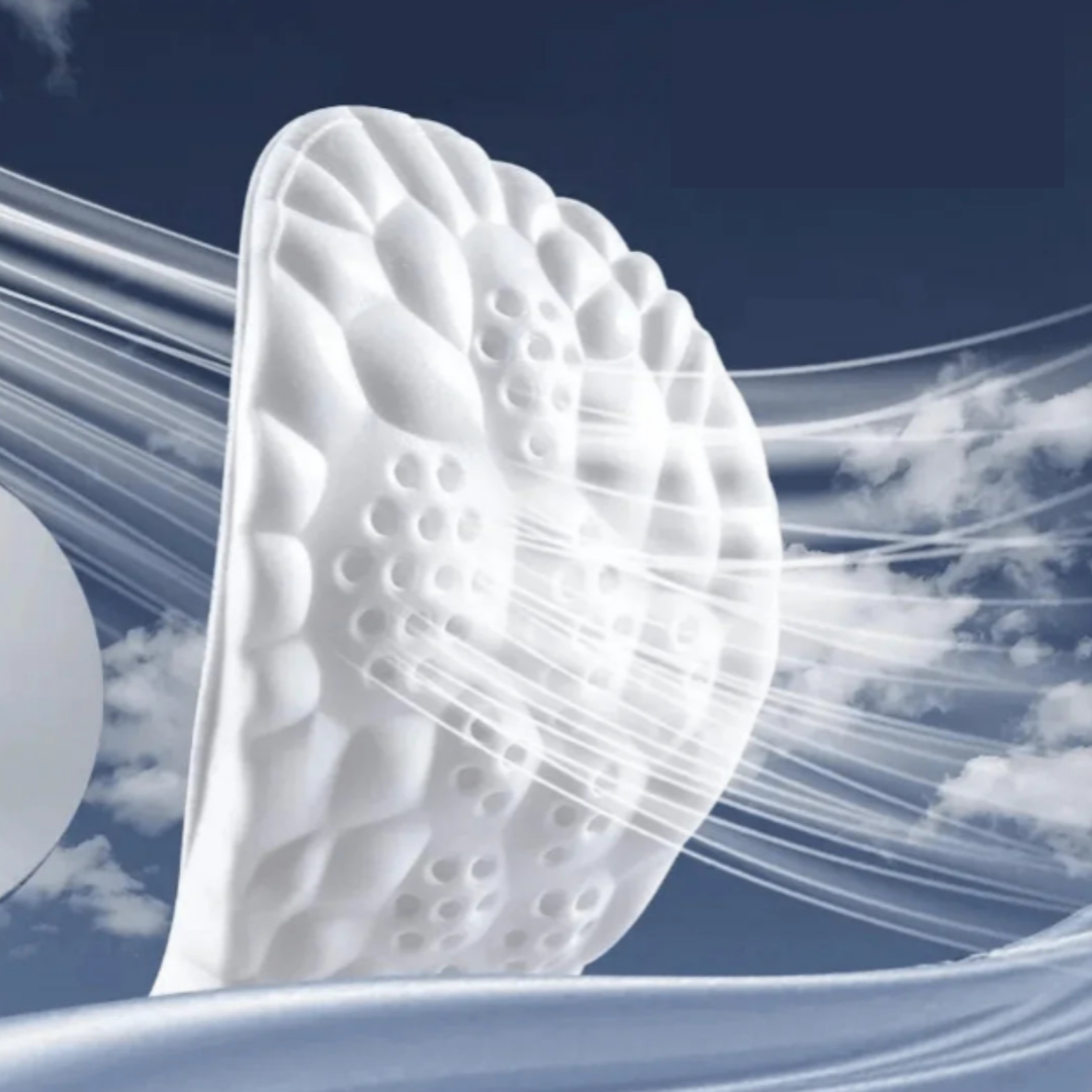 Orthopedic 4D insoles for unisex shoes, excellent for arch support & general foot care.