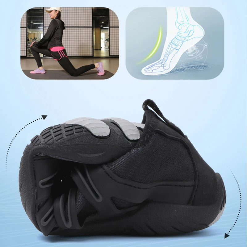 Active wear orthopedic shoes. Wide toe box, flexible sole, breathable for natural pain relief & comfort.