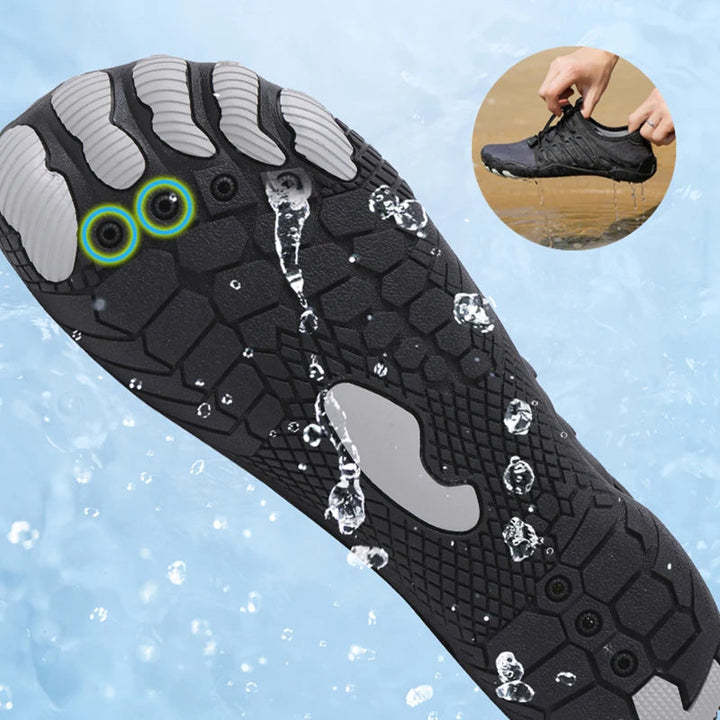 Orthopedic barefoot walking shoes with wide toe box. Experience natural pain relief & foot health.