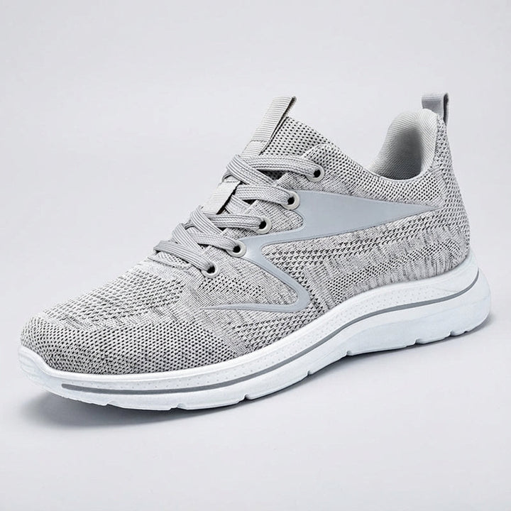 Top-down view of Perry orthopedic sports footwear, emphasizing roomy toe box and comfort