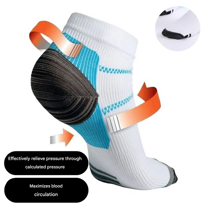 Soft unisex orthopedic compression socks by VitalStep for improved circulation, support, and foot comfort.
