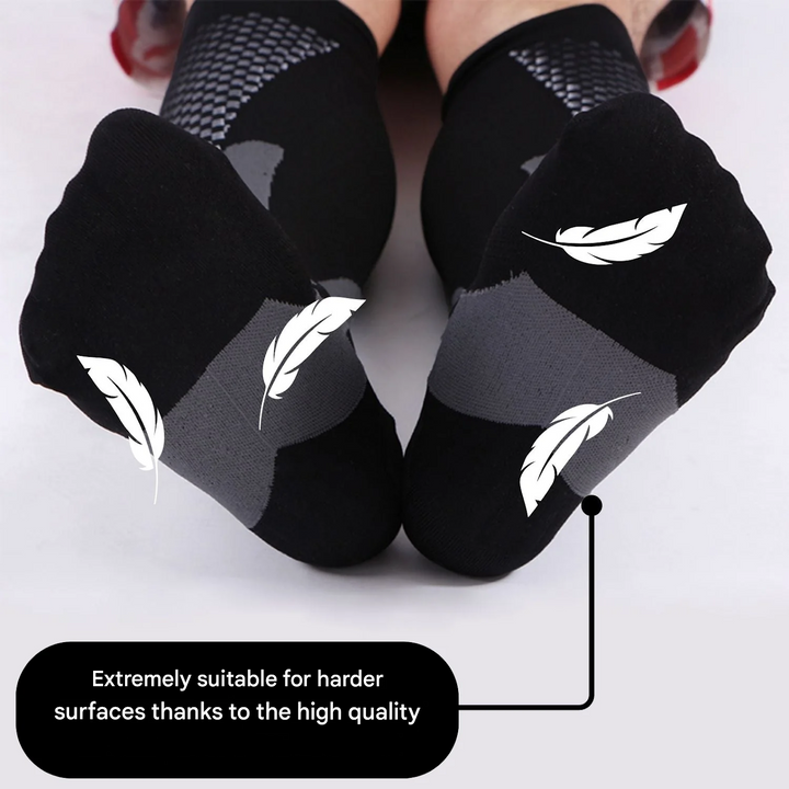 Orthopedic compression socks providing pain relief, reducing swelling & enhancing leg support.