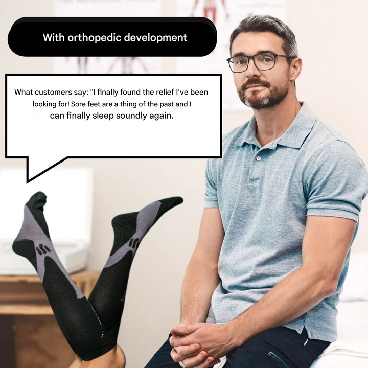Stylish unisex compression socks for optimal leg support, circulation & all-day comfort.