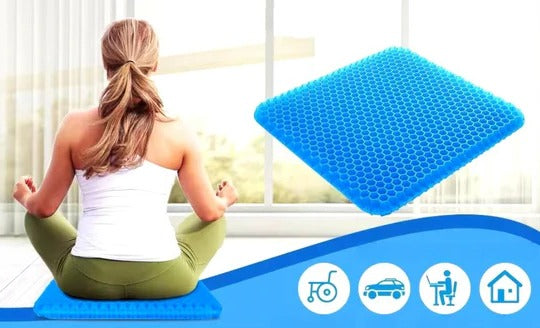 Advanced gel seat cushion for comprehensive back support, tailbone pain relief, ideal for office & car.